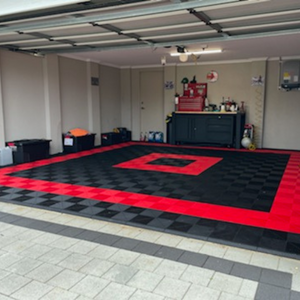 Swisstrax Ribtrax Racing Red Garage Floor Tile