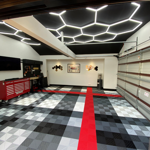 Swisstrax Ribtrax Racing Red Garage Floor Tile