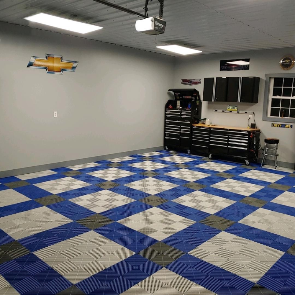 Swisstrax Ribtrax Royal Blue Garage Floor Tile