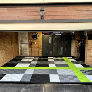 Swisstrax Ribtrax Techno Green Garage Floor Tile