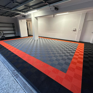 Swisstrax Ribtrax Tropical Orange Garge Floor Tile