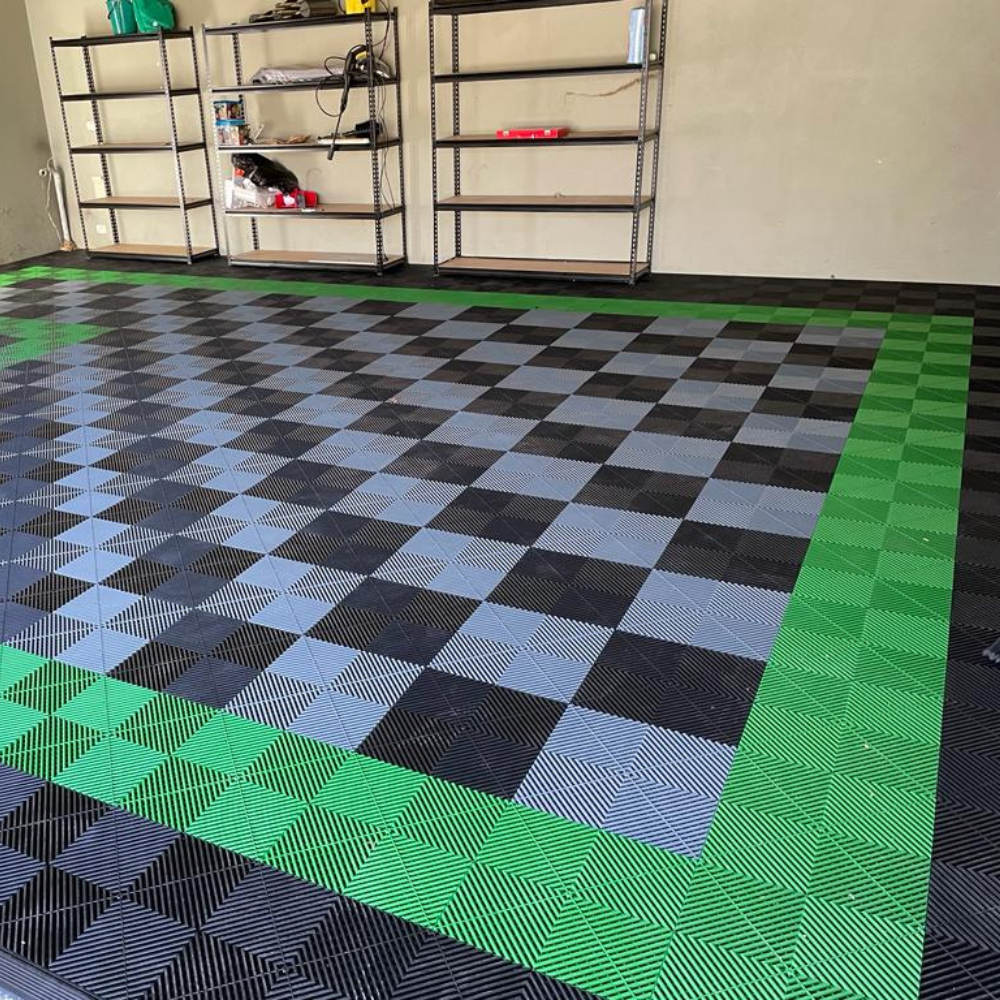 Swisstrax Ribtrax Turf Green Garage Floor Tile