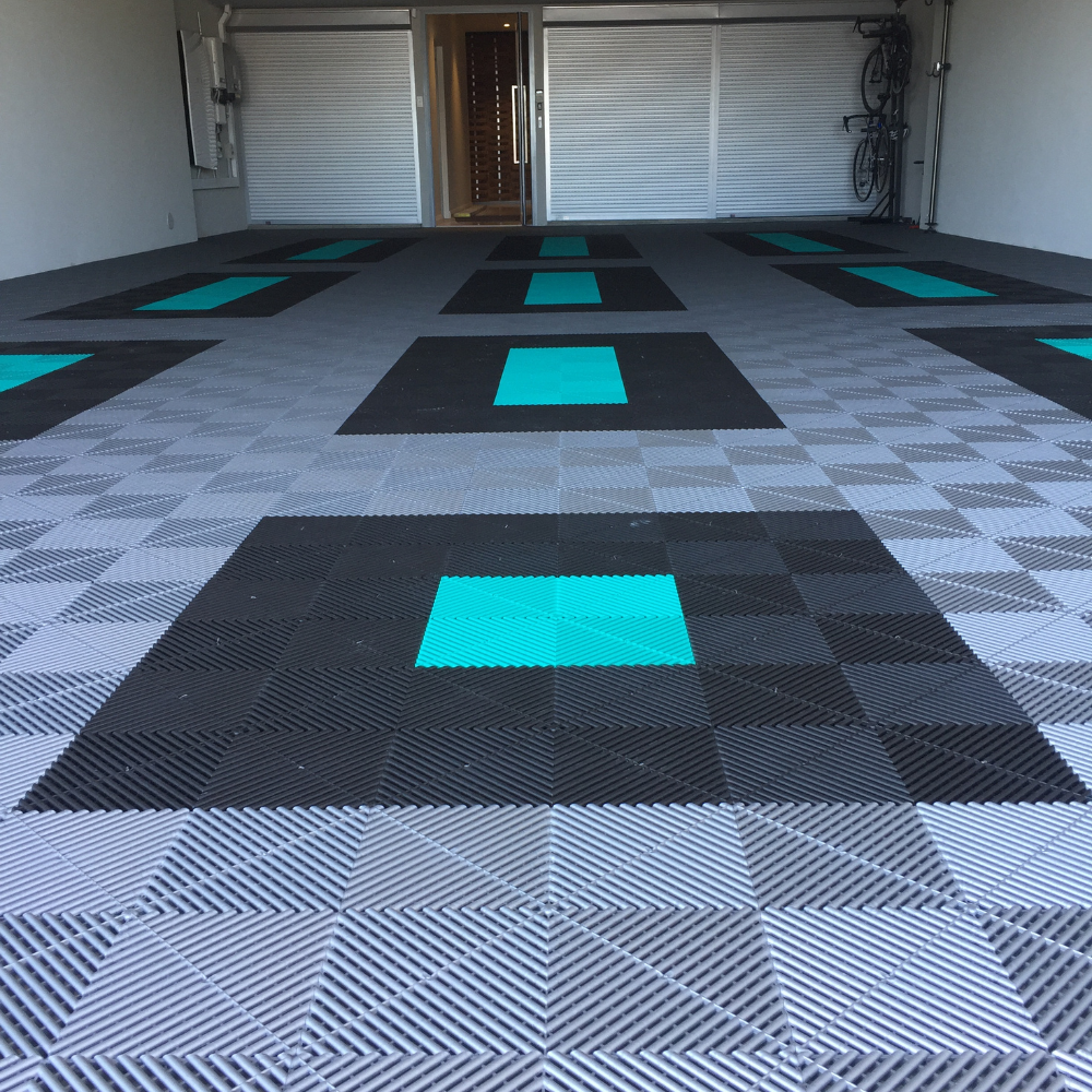 Swisstrax Ribtrax Teal Garage Floor Tile