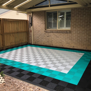 Swisstrax Ribtrax Teal Garage Floor Tile
