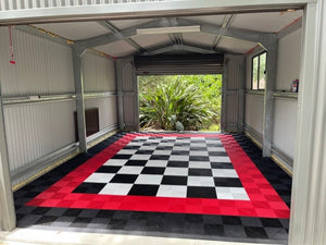 Swisstrax Ribtrax Racing Red Garage Floor Tile