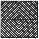 Swisstrax Ribtrax Jet Black Garage Floor Tile