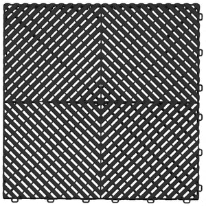 Swisstrax Ribtrax Jet Black Garage Floor Tile
