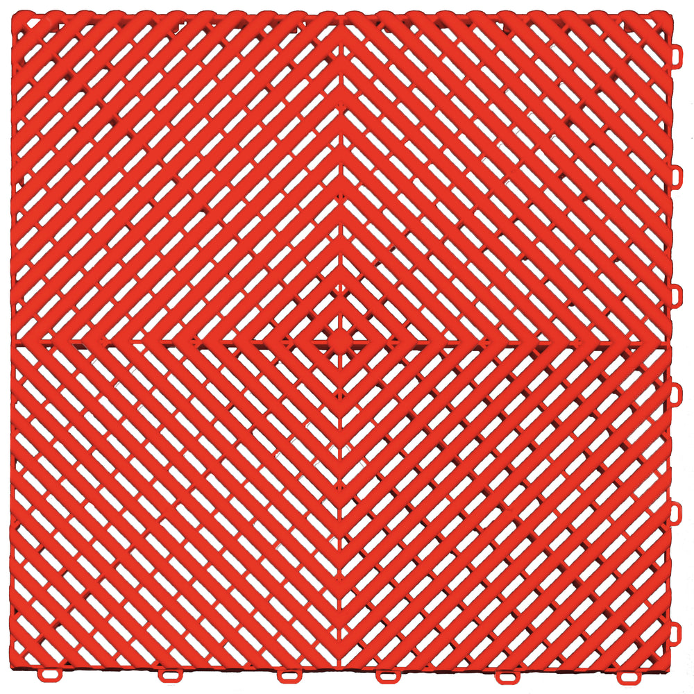 Swisstrax Ribtrax Racing Red Garage Floor Tile