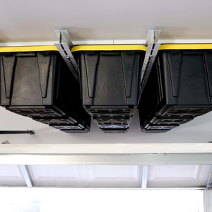 Garage Ceiling Storage Rails | Garage Storage Bins | Flexico