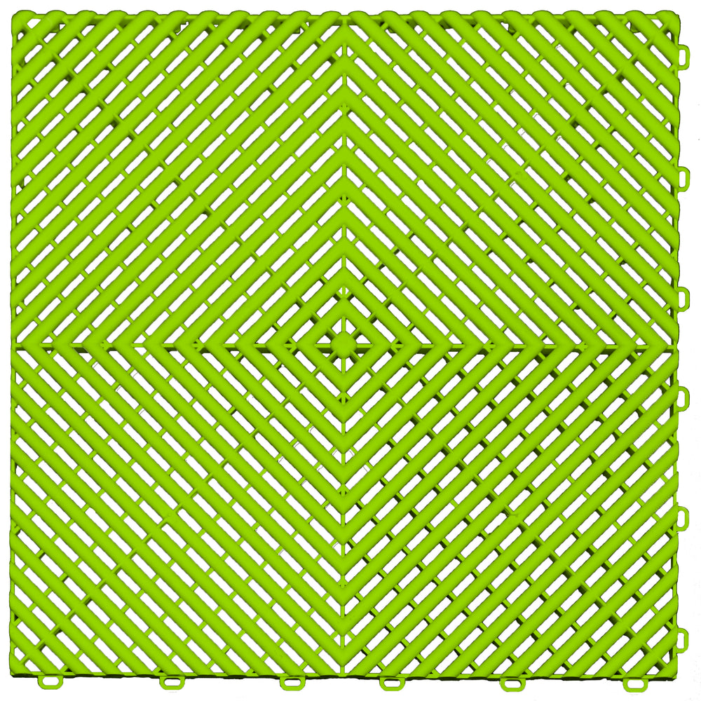 Swisstrax Ribtrax Techno Green Garage Floor Tile