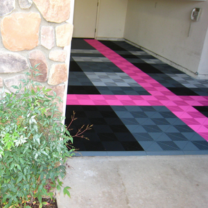 Swisstrax Ribtrax Carnival Pink Garage Flooring Tile