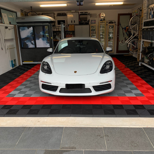 Swisstrax Ribtrax Racing Red Garage Floor Tile