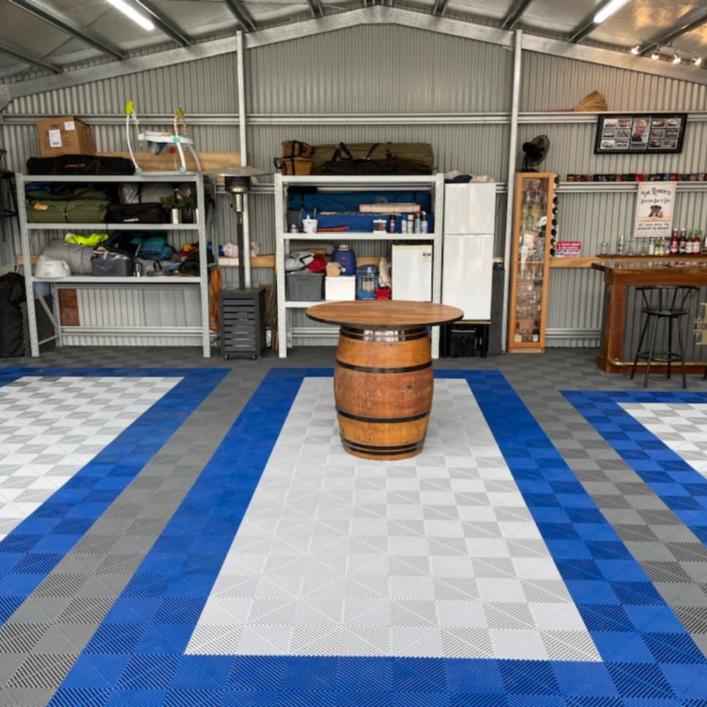 Swisstrax Ribtrax Pearl Silver Garage Floor Tile