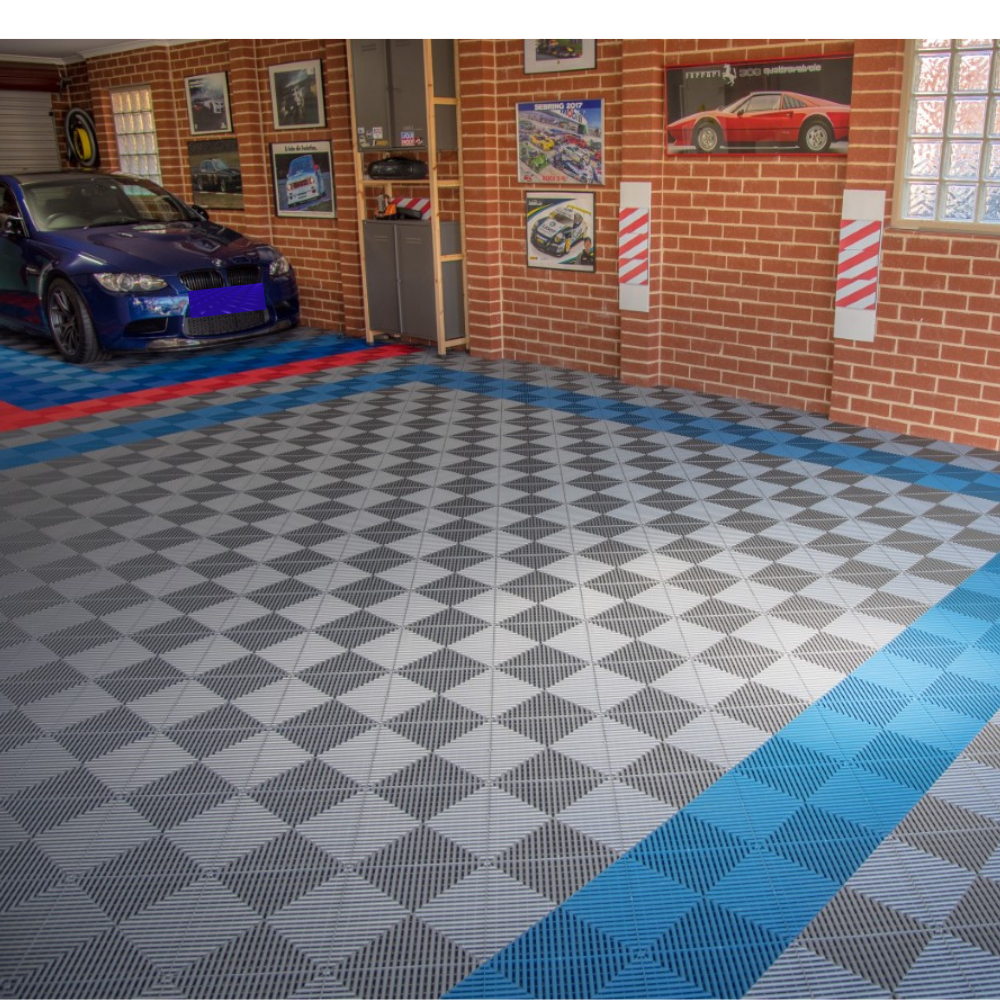 Swisstrax Ribtrax Island Blue Garage Floor Tile