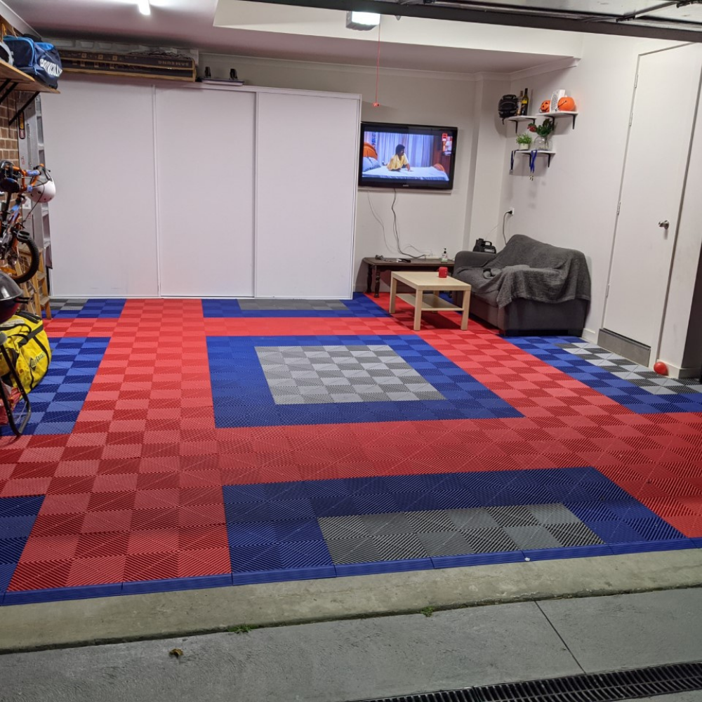 Swisstrax Ribtrax Royal Blue Garage Floor Tile