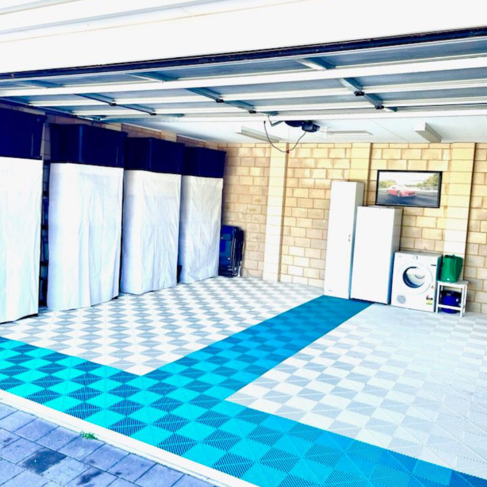 Swisstrax Ribtrax Teal Garage Floor Tile