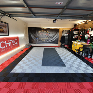 Swisstrax Ribtrax Racing Red Garage Floor Tile