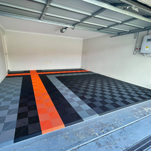 Swisstrax Ribtrax Jet Black Garage Floor Tile