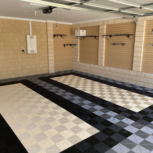 Swisstrax Ribtrax Jet Black Garage Floor Tile
