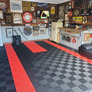 Swisstrax Ribtrax Racing Red Garage Floor Tile