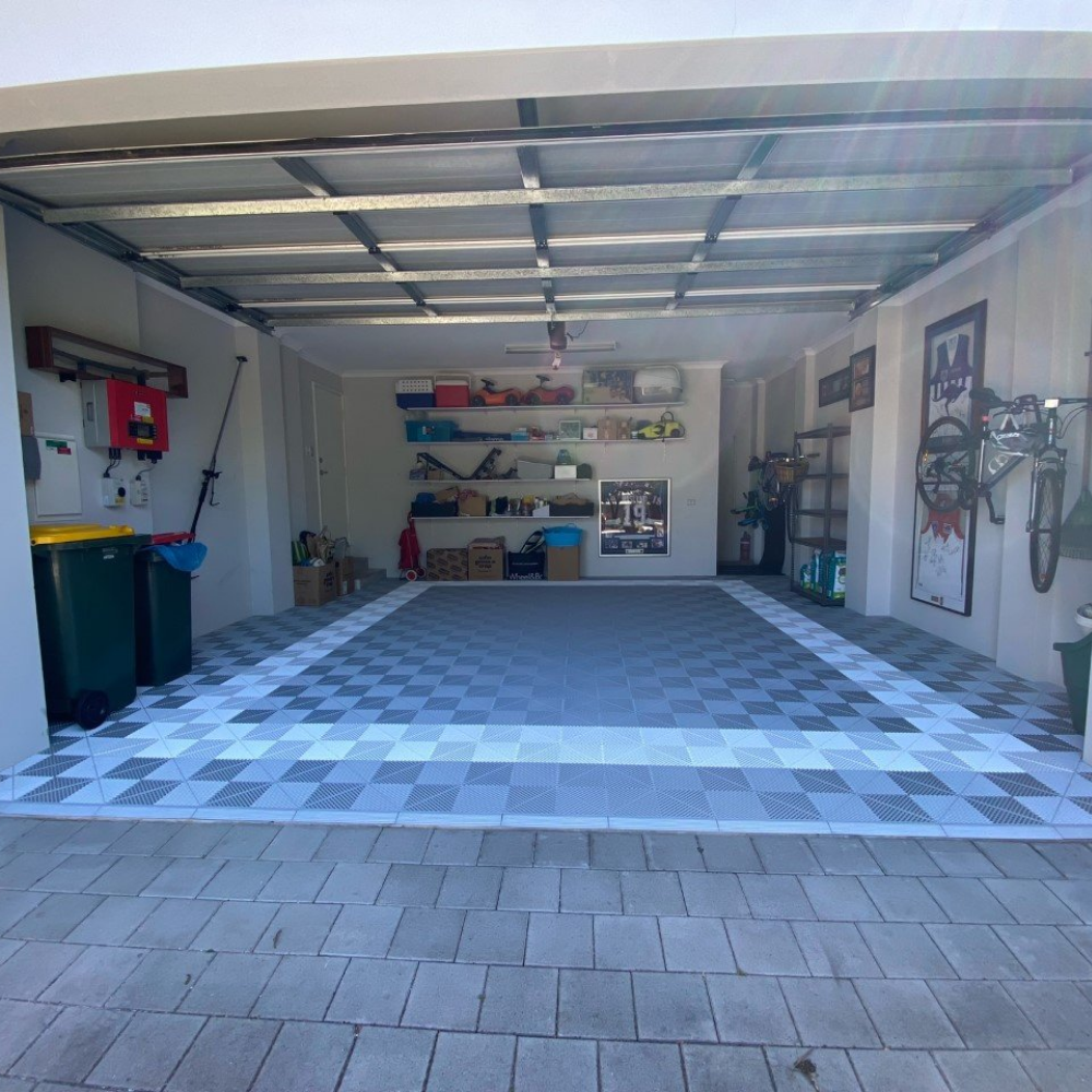Swisstrax Ribtrax Pearl Silver Garage Floor Tile