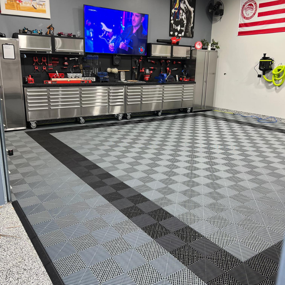 Swisstrax Ribtrax Slate Grey Garage Floor Tile