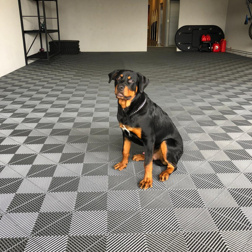 Swisstrax Ribtrax Pearl Grey Garage Floor Tile