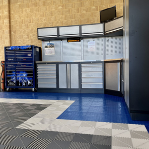 
            
                Load image into Gallery viewer, Swisstrax Ribtrax Pearl Silver Garage Floor Tile
            
        