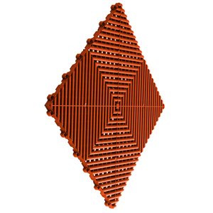 Swisstrax Ribtrax Tropical Orange Garge Floor Tile