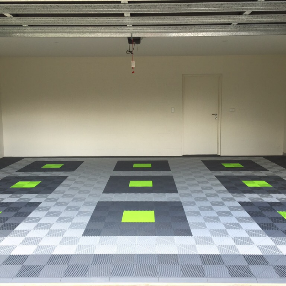Swisstrax Ribtrax Pearl Silver Garage Floor Tile