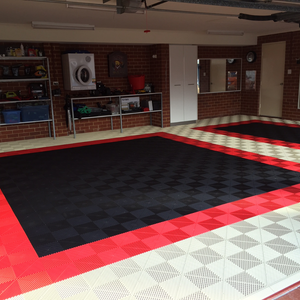 Swisstrax Ribtrax Racing Red Garage Floor Tile