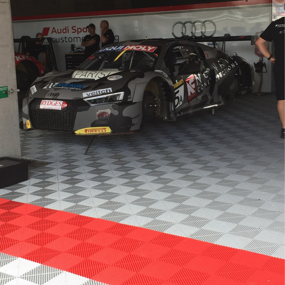 Swisstrax Ribtrax Racing Red Garage Floor Tile