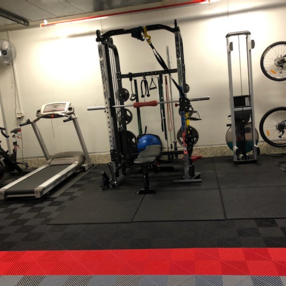 Swisstrax Ribtrax Jet Black Garage Floor Tile