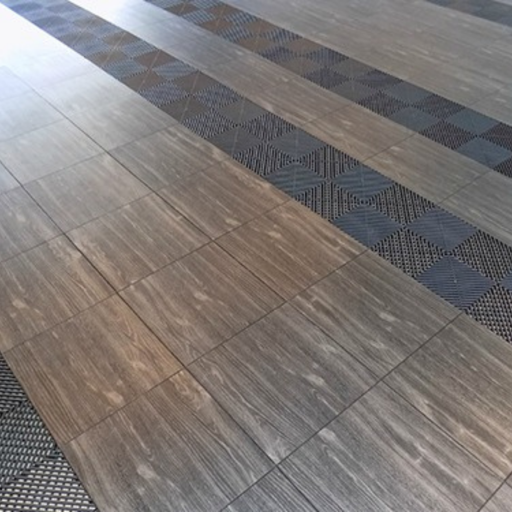 Swisstrax Vinyltrax Black Oak Garage Floor Tile