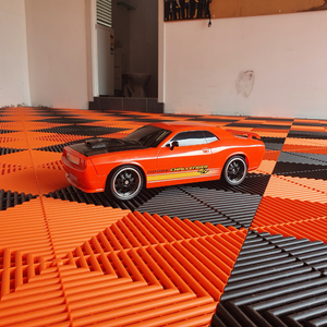 Swisstrax Ribtrax Tropical Orange Garge Floor Tile