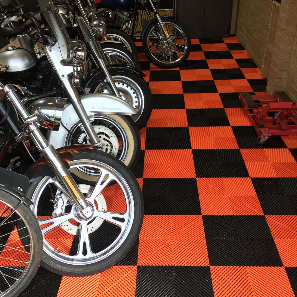 Swisstrax Ribtrax Tropical Orange Garge Floor Tile