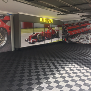 Swisstrax Ribtrax Jet Black Garage Floor Tile