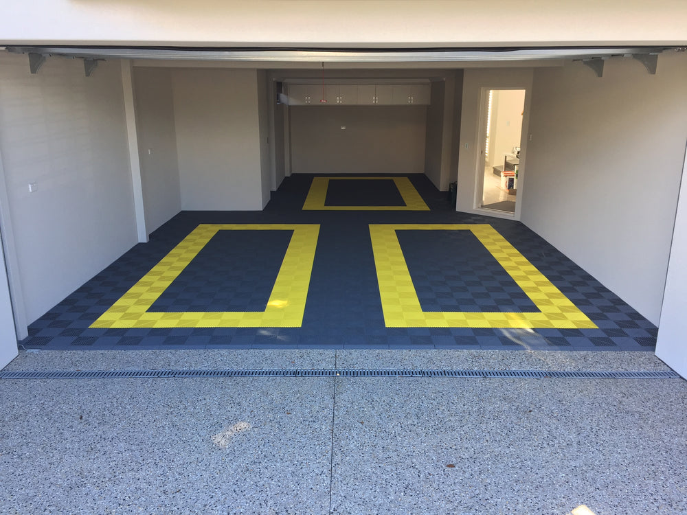 Swisstrax Ribtrax Citrus Yellow Garage Flooring Tile